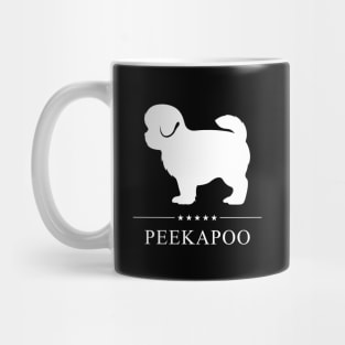 Peekapoo Dog White Silhouette Mug